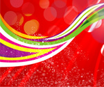 the red dotted art abstract vector